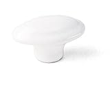 Laurey 3501 Mesa Ceramic 1-3/8-Inch Maximum Width Oval Knob, White [並行輸入品]