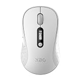 XBG B15pro トライモード Bluetooth マウス Type-C 充電式 LED 表示 静音エルゴノミクス ノート PC/Mac 対応-ホワイト