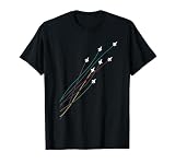 パイロットカラフルフライングジェット飛行機戦闘機ギフト Tシャツ