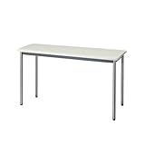 生興 テーブル MTS型会議用テーブル W1200×D450×H700 4本脚タイプ 棚なし MTS-1245OS ニューグレー