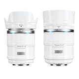 SIRUI Sniper 16mm、75mm オートフォーカスレンズセット、F1.2 広角 APS-C カメラレンズ、X-T4、X-T5、X-H1、X-H2/H2S、X-T3、X-T30、X-S10 用 (X マウント、ホワイト)