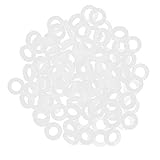 F Fityle 100個入り　シリコンフラットガスケット　Oリング　シリコンワッシャー　ホワイト　耐高温性　全2サイズ - 半インチ