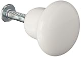 Laurey 2842 1インチ磁器ノブ、ホワイト