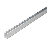 e-kanamono アルミチャンネル 1.0x9(内寸7)x10x3640mm(1820mm+1820mm) アルマイトシルバー