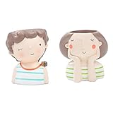 P Prettyia 可愛い　プランター　盆栽　ポット　植木鉢　オフィス　家　装飾　2個