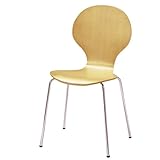 スタッキングチェア ナチュラル 【4脚セット】