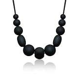 Siliconies Medley Necklace - Silicone Bead Necklace (Teething/Nursing) (Black) [並行輸入品]