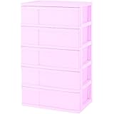 ワイド チェスト タンス 収納ケース 引き出し 5段 サクラピンク 日本製 MJ-W5-1ATPI