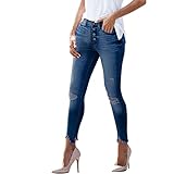 [UKDSDGQ] ハイウエストデニム レディースパンツ チノ ボトムス ストリート 韓国ファッション 無地 ペンシル ラインパンツ 作業着