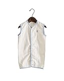 kukka　ja　puu　ガーゼスリーパー　日本製　110-130　エクリュ×サックスブルー