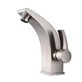 Kraus KEF-14701BN Illusio Single Lever Basin Bathroom Faucet Brushed Nickel by Kraus