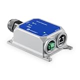 MokerLink IP67 屋外 2.5ギガビット PoE スプリッター、10/100/1000/2500Mbps、IEEE 802.3 af/at/bt PoE 入力、DC12V 5A 出力、最大65W、壁取り付け金属防水
