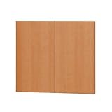 幅75木扉：ミディアムブラウン ： 日本製SOHOスタイル壁面収納PCデスクシェルフ用オプションパーツ【paceed】 ブラウン(brown) 低ホルムアルデヒド リビング