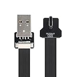 NFHK 直角 USB 2.0 Type-A オス - USB-C Type-C オス データ フラット スリム FPC ケーブル FPV & ディスク & 電話用 20cm