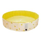 (ケラッタ) プール 折りたたみ 子供 140×30cm 【10秒でパパっと組み立て】 空気入れ不要 赤ちゃん 水遊び (レモン)