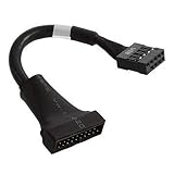 USB 3.0 20ピンヘッダ オス からUSB 2.0 9ピンメスアダプタへの変換ケーブル、 20ピンから9ホール マザーボード ケーブル