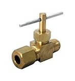 Jmf Needle Valve 1/4 " Comp X 1/4 " Mpt Yellow Brass Lead Free [並行輸入品]