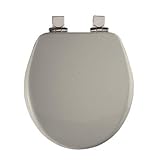 Bemis 7B9170NISL 047 Round Closed Front High Density Molded Wood Toilet Seat with Cover, Black by Be