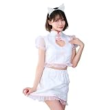 クリアストーン(Clearstone) ロイヤルチャイナ コスプレ ハロウィン ねこチャイナ スイート レディース M ホワイト