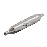 uxcell センタードリルビット　 皿取りドリル　3mm x 8mm x 50mm　グレー　ダブルエンド　Aタイプ　HSS