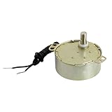 SODIAL(R)電子レンジシンクロモータ　5/6RPM AC 220-240V 50/60Hz CW/CCW w　黒いケーブル