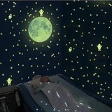 2016新しい[土曜日モノポリー] Glow in the Dark Stars Moonウォールステッカー部屋ホーム装飾デカールアートDIY壁画壁にartadhesive for Kids
