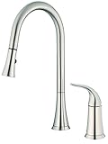 Danze d459022ss Antiochスナップバックシングルハンドルプルダウンキッチン蛇口、ステンレススチール D459022SS 1