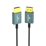 MOSHOU 8K 同軸 HDMI ケーブル HDMI2.1規格 48Gbps帯域幅 8K@60Hz 4K@240Hz 極細 柔らかい 線径2.4mm I字型/L字型コネクタ 7680*4320P ダイナミックHDR/eARC/RGB 4:4:4/12Bit/3D対応 (I字型, 0.5M)