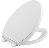 KOHLER K-4008-0 Reveal Quiet-Close with Grip-Tight Bumpers Elongated Toilet Seat, White [並行輸入品]