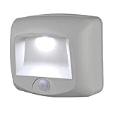 Mr. Beams MB530 Wireless Battery-Operated Indoor/Outdoor Motion-Sensing LED Step/Stair Light, White 