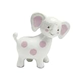 Bunnies By The Bay Peanut Elephant Teether, White with Pink Polka Dots by Bunnies By The Bay [並行輸入品]