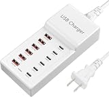 USB充電器 USB コンセント 【合計50W・12ポート】 iPhone タイプC急速充電器 ACアダプター 【USB-A×6+USB-C×6 】 12台同時 卓上充電ステーション for iPhone/iPad その他各種機器対応/旅行/家庭/オフィス用