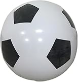 BRZU 膨らませたカラフルなビーチボール、色を合わせた大きな膨らませたフットボール、親子のエンターテイメントとインタラクティブなアクティビティ、屋外開発の小道具、プールのおもちゃ、巨大なビーチバレーボール (サッカー,80cm)
