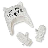 THE CHILDREN'S PLACE(ザ・チルドレンズプレイス) キャットレオパードプリントハット&ミトンセット 小物 2～3歳【並行輸入】