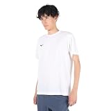 [ミズノ] トレーニングウェア 半袖 Tシャツ ナビドライ Uネック 吸汗速乾 インナー 肌着 【Amazon限定モデルあり】 メンズ ホワイト/ブラック 3XL