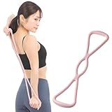 [Lodi fit ] ストレッチバンド フィットネスバンド エクササイズ チューブ トレーニングチューブ 肩こり 筋トレ ストレッチ ヨガ (ピンク)