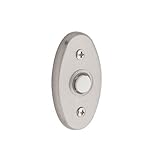 Baldwin 4858.150 Oval Doorbell Button, Satin Nickel [並行輸入品]