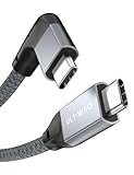 L字 Type C to Type C USB 3.2 ケーブル 1.5m【20Gbps転送 100W急速充電 4K@60Hz映像出力 PD3.0/QC4.0対応 】USB C 3.2 Gen2x2標準、USB 3.2/3.1など下位互換あり Thunderbolt 3/MacBook/Oculus Quest/iPad Pro/Switch等Type-C機種対応 E-Marker搭載 超高耐久