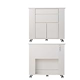 80アイランドカウンター シンプル WH 組立状態 完成品