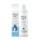 MILKPET トリートメントインシャンプー 日本製 オーガニック ペットシャンプー 犬用 猫用 シャンプー スキンケア トリートメントいらず 保湿 バリア機能 泡立ち 切れよい 無添加 無香料 犬 猫 ミルク 皮膚 ペット ミルクペット ペット用品 (300ml, 猫用)