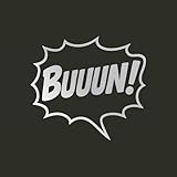 MAGICAL STORE 【全20色】Buuun! カッティングステッカー｜カーステッカー｜バイクステッカー｜車用・バイク用・耐水耐候タイプ (シルバー, Sサイズ：縦7.2cm×横8cm)
