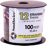 ワイヤ12 AWG thhn-str black100ft