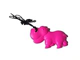SillyMunk TM Silicone Teething Animal Pendants - Hippos (Pink) by SillyMunk TM