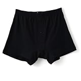 [白鷺ニット] エチケットトランクス 綿100％ 吸水パンツ 介護パンツ メンズ 軽失禁 尿漏れ 介護用品 介護衣料 シニア Q0355T-E (LL, ブラック)