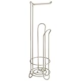 InterDesign Classico Free Standing Toilet Paper Holder for Bathroom - Satin by InterDesign