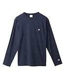 長袖Tシャツ 長袖 丸首 綿100％ ワンポイントロゴ刺繍 ロングスリーブTシャツ メンズベーシック C3-P401Z-370-XL