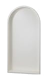 飾り棚 ニッチマイハート アールトップタイプ 96X400X800 LED照明:電球色 台座:木目ミドルブラウン 背面パネル:木目ダークブラウン マグネットフック無 アクリル棚2枚付
