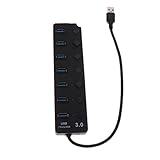 IPOTCH 最大5GB/sの速度　1ピース　小型　高速　7USB　 3.0ポート　USB　電源アダプター　ハブ　充電用