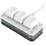 Blaiueng 3キー マクロプログラミングミニキーボード Photoshop用ゲームホットスワッププログラミングキーパッド コピーペーストマクロパッド ホワイト タイプB