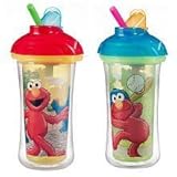 Munchkin Sesame Street 2 Pack Insulated Straw Cups Click Lock - Styles Vary! by Munchkin [並行輸入品]